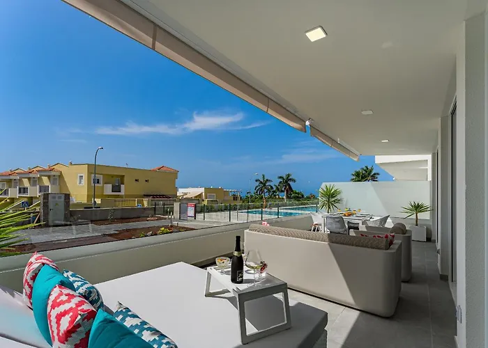 Daire Modern New Terrazas De Costa Adeje. Heated Pool, Big Terrace And Private Parking Costa Adeje